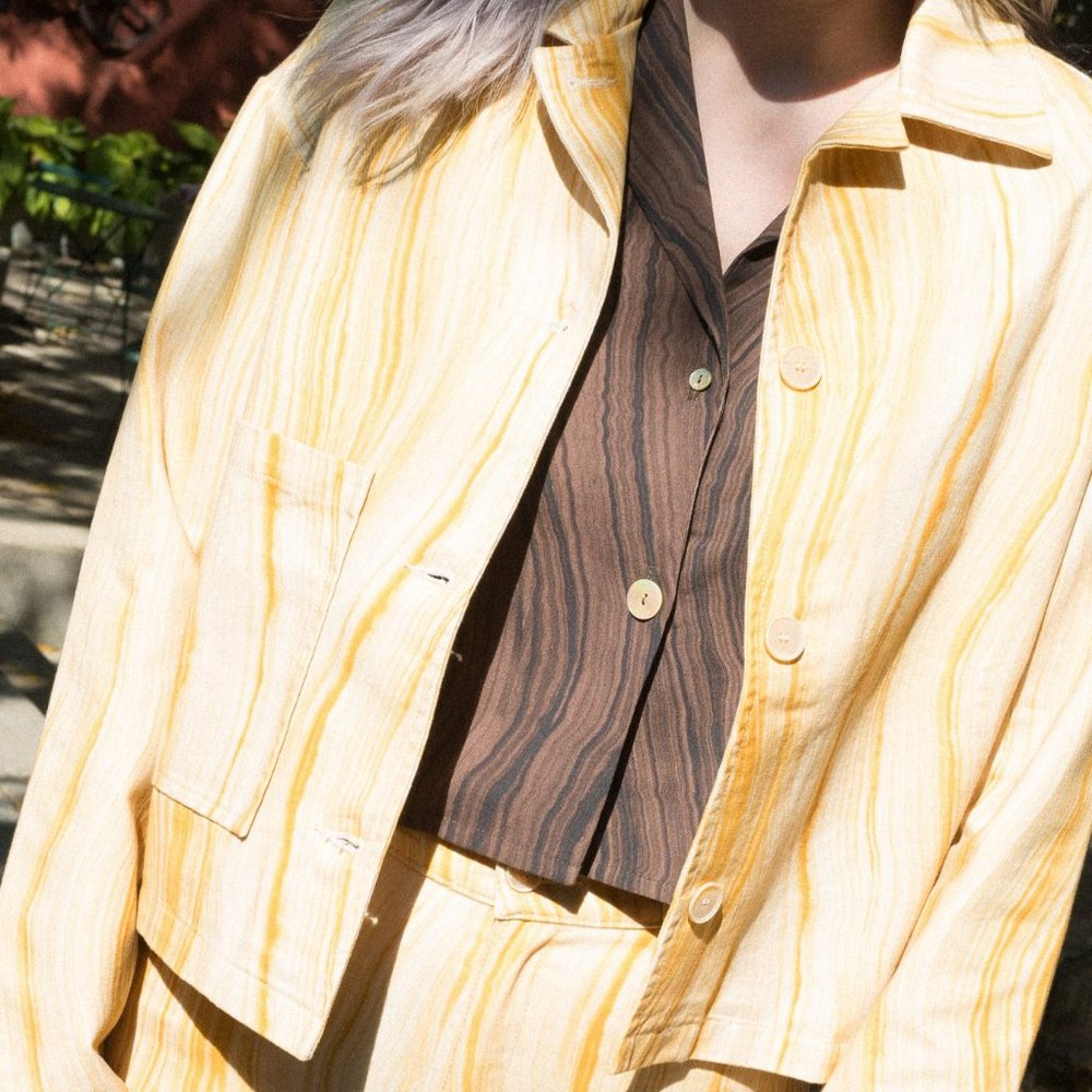 PALOMA WOOL Bardenas ochre yellow wavy jacket